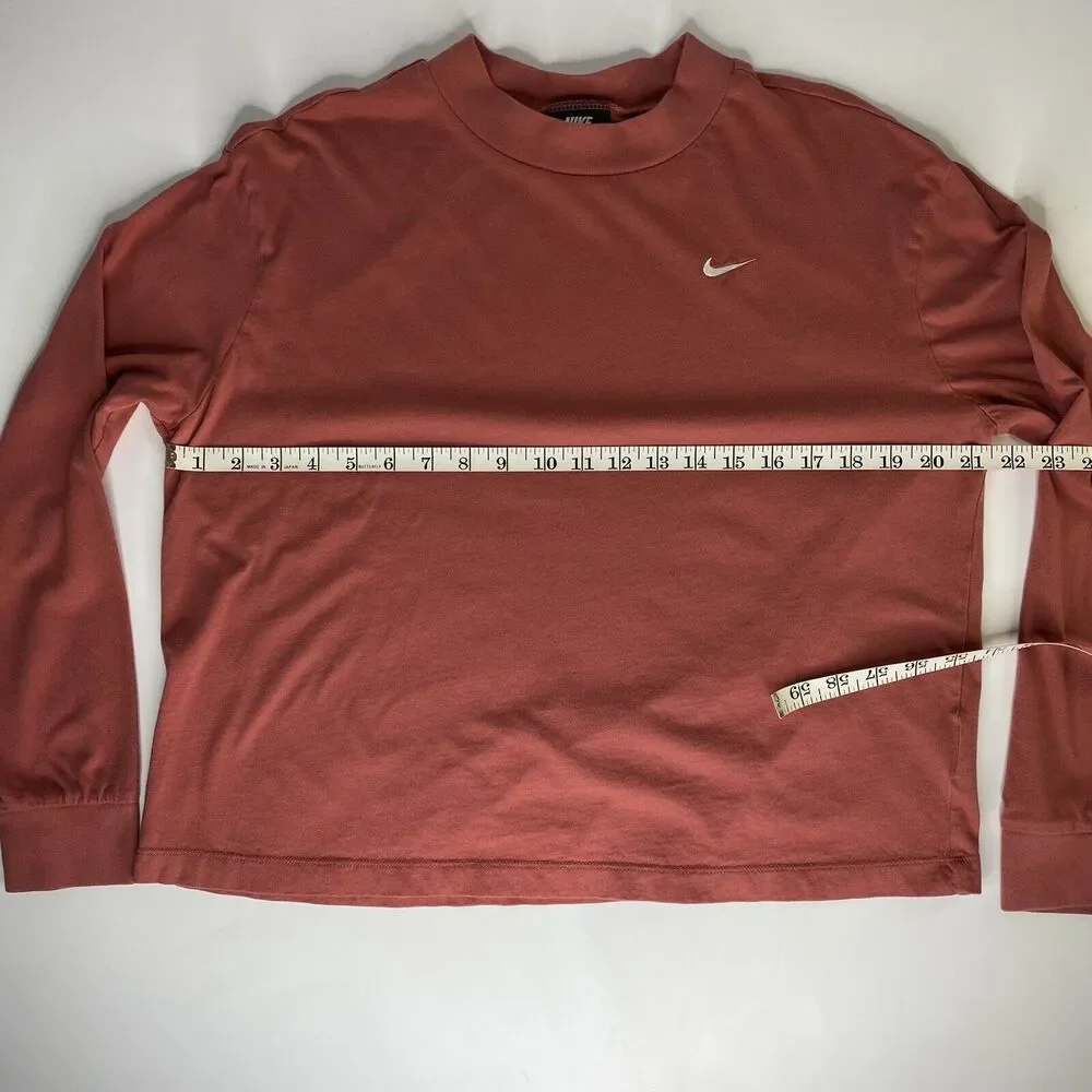 Nike Functional Long Sleeve Shirt Sz M Dusty Pink Embroidered‎ Swoosh BV5429-897